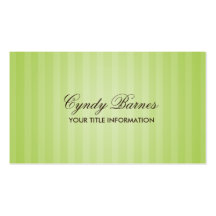 Lime Green Stripe Business Card
