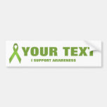 Lime Green Support Awareness Bumper Stickers
