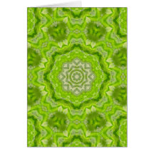 Lime Green Watercolor Mandala Greeting Card