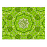 Lime Green Watercolor Mandala Post Card