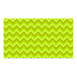 Lime Green Zig Zag Pattern. Business Card Template