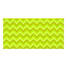 Lime Green Zig Zag Pattern. Photo Card