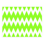 Lime Green Zigzags. postcards
