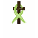 Lime Lymphoma Awareness Ribbon on a Cross t-shirts