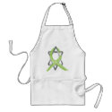 Lime Lymphoma Cancer Survivor Ribbon aprons