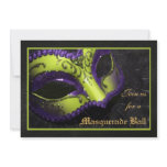 Lime Mask Masquerade Ball Halloween Invitation