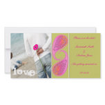 Lime & Raspberry Paisley Save the Date  Your Photo photo cards