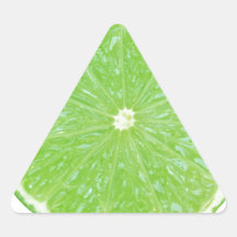 Lime slice triangle sticker