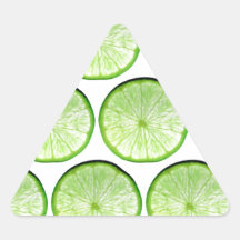 Lime slices triangle stickers