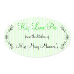 Lime Stripes-Scroll Baked Goods Label-