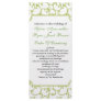 lime Wedding program Rack Cards