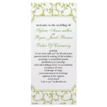 lime Wedding program rack cards