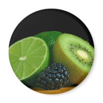 Limes Kiwis Berry Berries Refrigerator Magnet