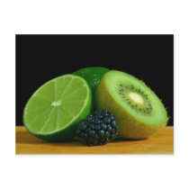 Limes Kiwis Berry Berries Post Card