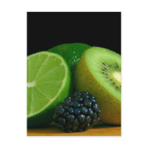 Limes Kiwis Berry Berries Post Cards