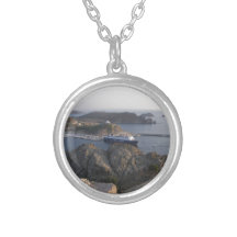 Limnos Ferry From The Hill Custom Necklace