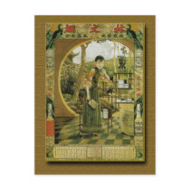 Lin Wen Fan Perfume Calendar Poster 1920s Postcards