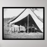 Lincoln and McClellan at Antietam 1862 Poster