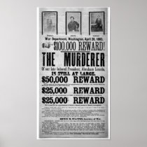 Lincoln Assassination Wanted Poster
