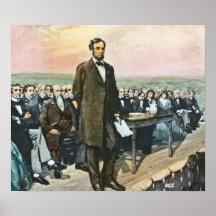 Lincoln delivering the Gettysburg Address Vintage Posters