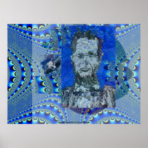 Lincoln Fractaled Poster