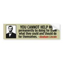 Lincoln: Help Yourself Bumper Sticker