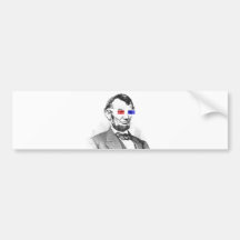 Lincoln in 3D! Bumper Stickers