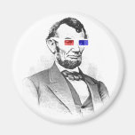 Lincoln in 3D! Fridge Magnet