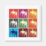 Lincoln Memorial Abstract Fridge Magnet