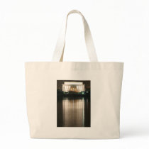 Lincoln Memorial Night Reflection Canvas Bags