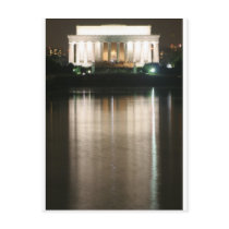 Lincoln Memorial Night Reflection Postcard