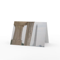 lincoln memorial washington monument greeting cards