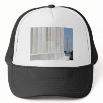lincoln memorial washington monument trucker hat
