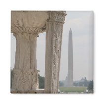 lincoln memorial washington monument magnet