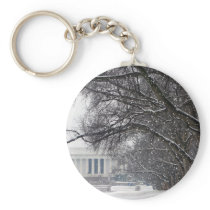 lincoln memorial winter snow keychains