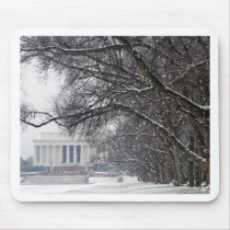 lincoln memorial winter snow mouse pads
