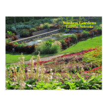Lincoln, Nebraska Sunken Gardens #222N   0222 Postcard