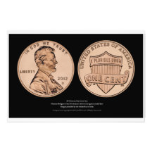 Lincoln One-Cent Uncirculated Coin Print Series IV Photographic Print