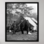 Lincoln, Pinkerton and McClernand at Antietam 1862 Posters