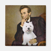 Lincoln - Westie 2 Fridge Magnets