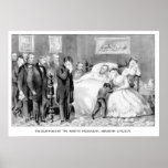 Lincoln's Deathbed Posters