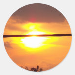 Lincolnshire sunset 3 round sticker