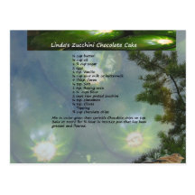 Linda's Zucchini Chocolate Cake Postcard