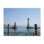 Lindau harbour lighthouse and lion postcards