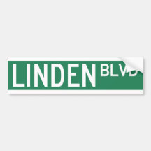 Linden Boulevard Sign Bumper Stickers