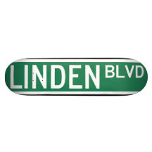 Linden Boulevard Sign Skateboard Deck