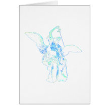 Line Angel Greeting Card
