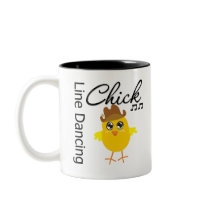 Line Dancing Chick Coffee Mugs