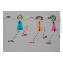 line dancing greeting cards