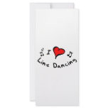 Line Dancing I Heart-Love Gift rack cards